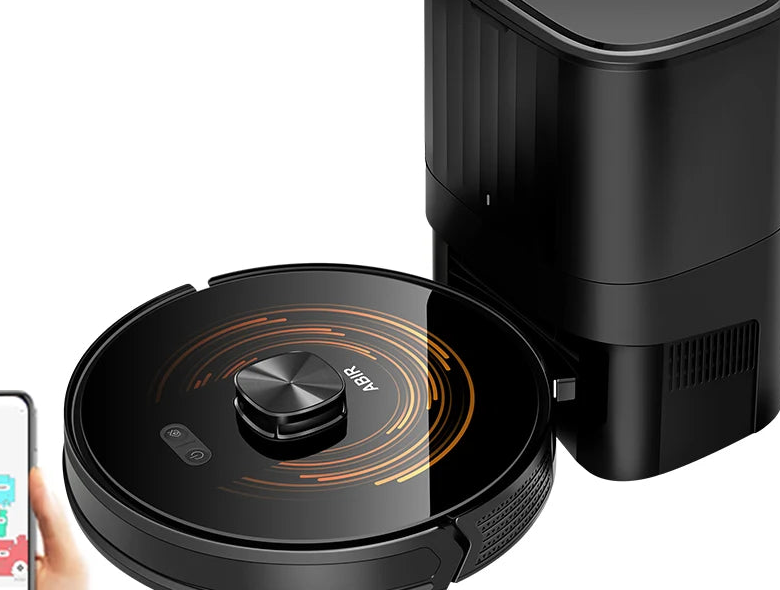 ABIR K30 Robot Vacuum with Auto-Empty Dock - real product photo